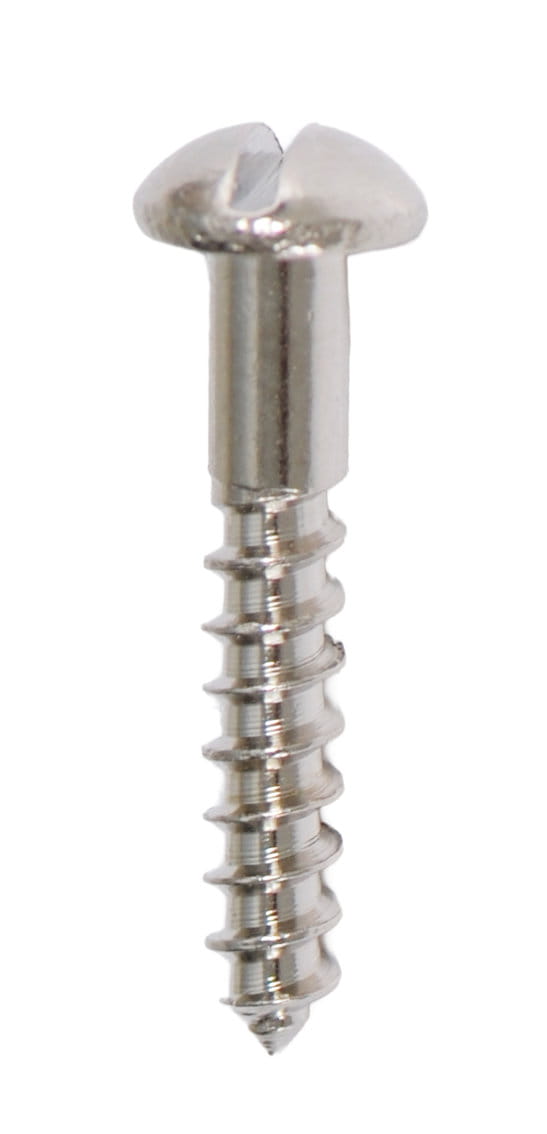 2286-316 Holzschraube Messing verchromt mit Halbrundkopf DIN96