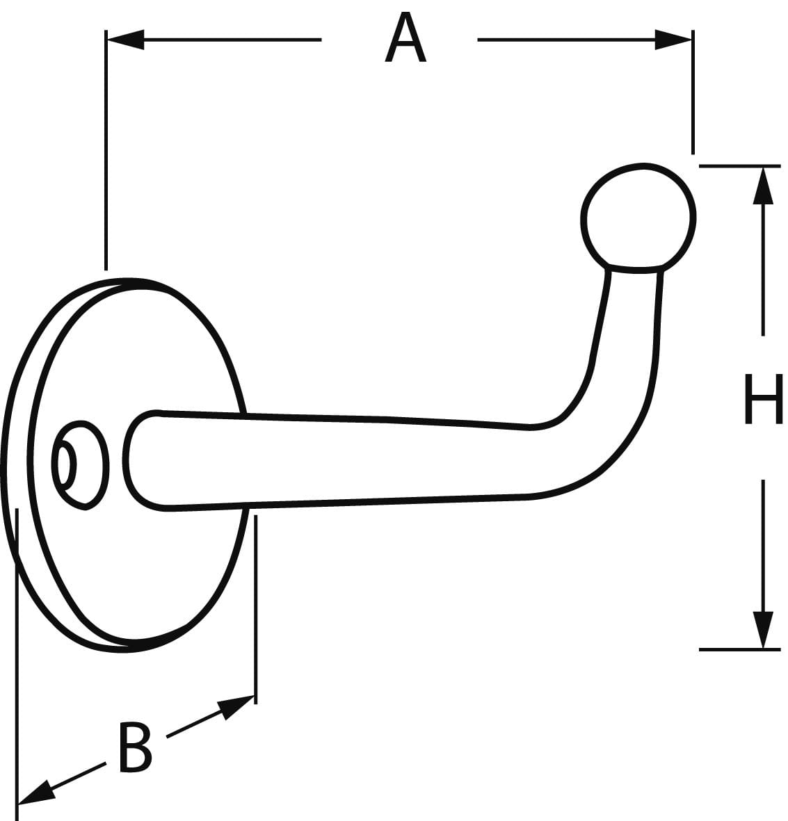 4880*03 Kleiderhaken runde Grundplatte - Bild 2