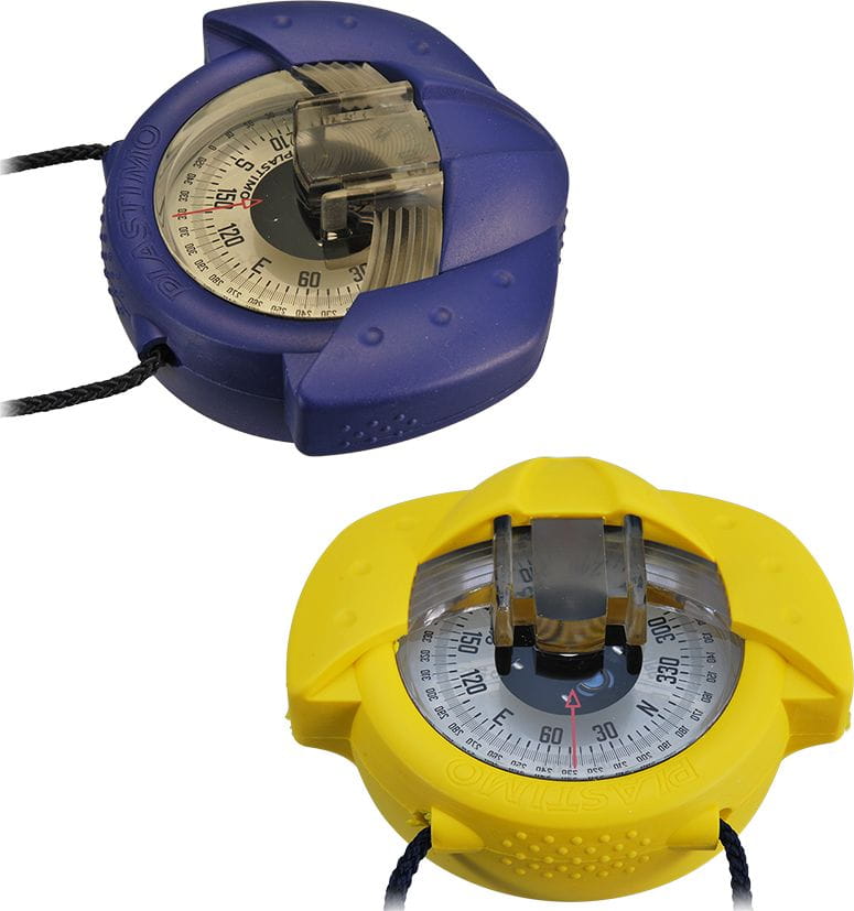 3752-001 und -002 PLASTIMO IRIS 50 Handpeilkompass blau und gelb PLASTIMO IRIS 50 Handpeilkompass