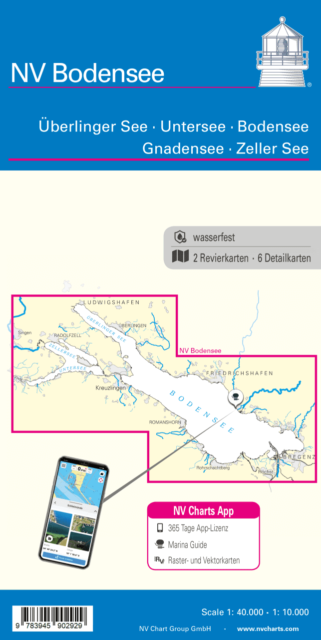 9026-006 NV Charts Binnen Bodensee NV CHARTS Maps "Internal waterways""