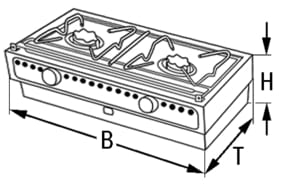 PARKER Gaskocher 2-flammig