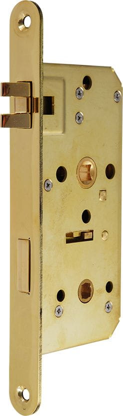 4180-044 Yacht WC-Einsteckschloss, Messing poliert, DIN links