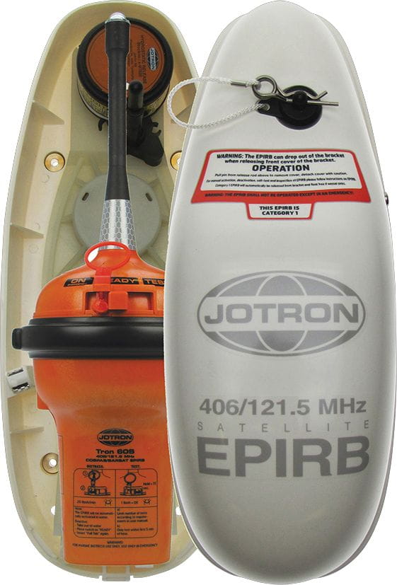 3950*04 JOTRON TRON 60 AIS EPIRB mit Float-Free-Wandgehäuse JOTRON TRON 60AIS EPIRB mit Floatfree-Halterung und HRU