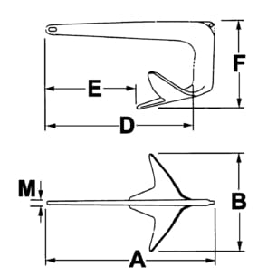 1788*02 WING-Anker Edelstahl