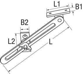 4086*01 Fensteraufsteller aus Messing, Lieferung paarweise Fensteraufsteller paarweise Messing