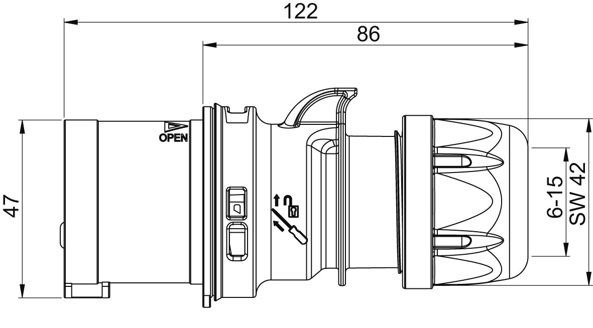 4671*12 CEE Stecker 230 Volt