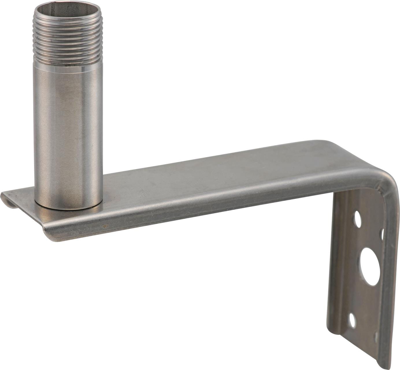 3940-125 Mast-Winkelhalterung für Antennen Antennenhalter 1"x14TPI Edelstahl-Winkel für Mastmontage