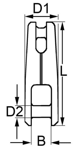1897*02 Anker-Kette- Verbinder Edelstahl m. Wirbel/Gelenk Chain connector with swivel and hinge