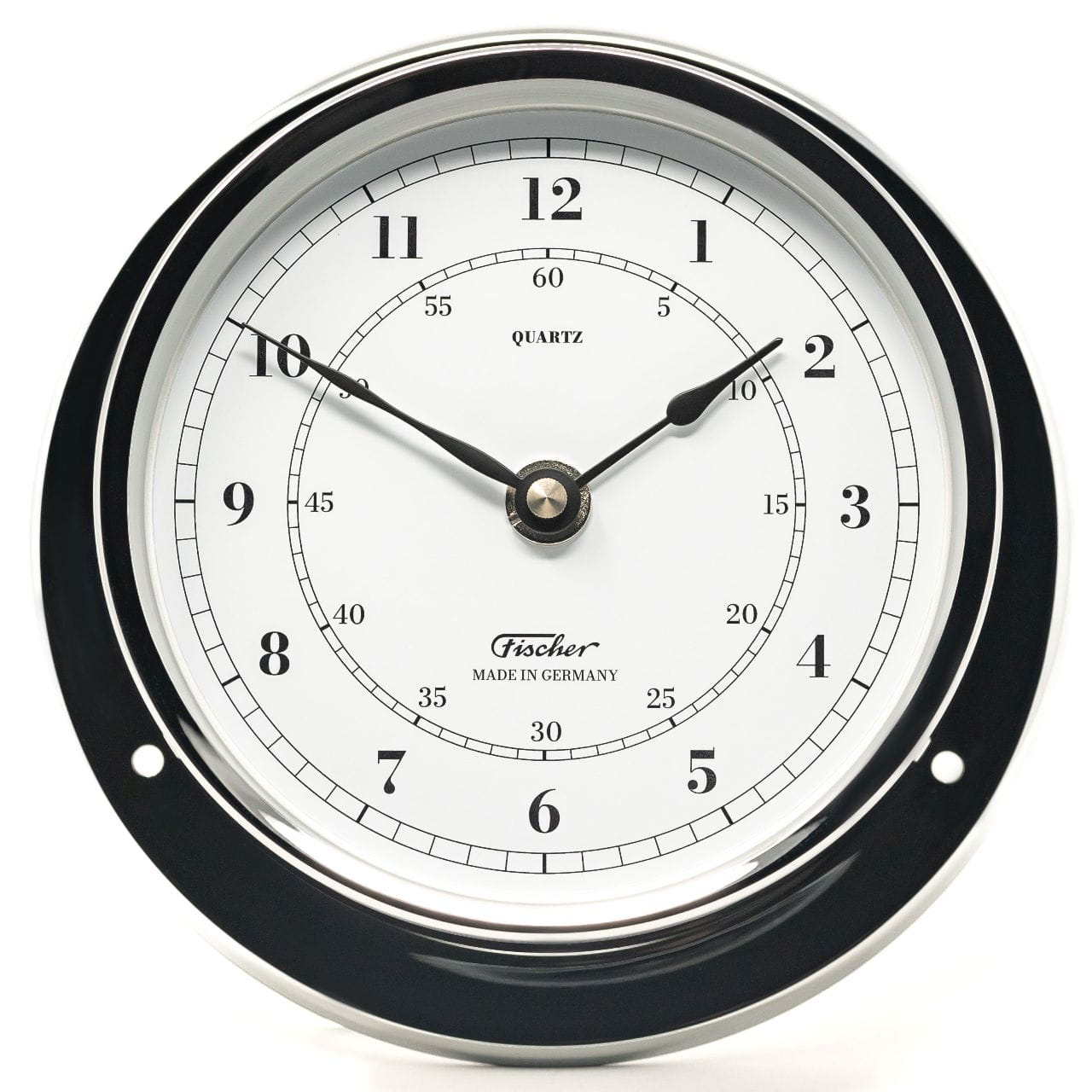 3451-301 FISCHER 1610U-47 Quarzuhr arabisch aus verchromtem Messing