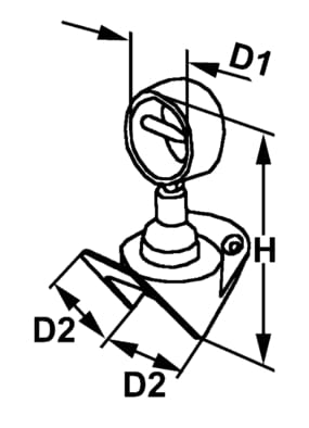 4493*02 Handlaufhalter für Tauwerk