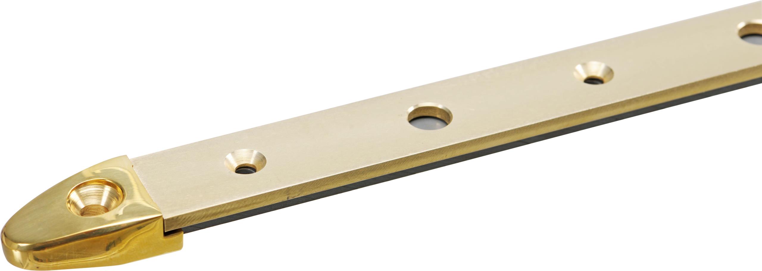 1642*10 Decksschienen/Schotschienen leicht + Endstück Brass jib track light