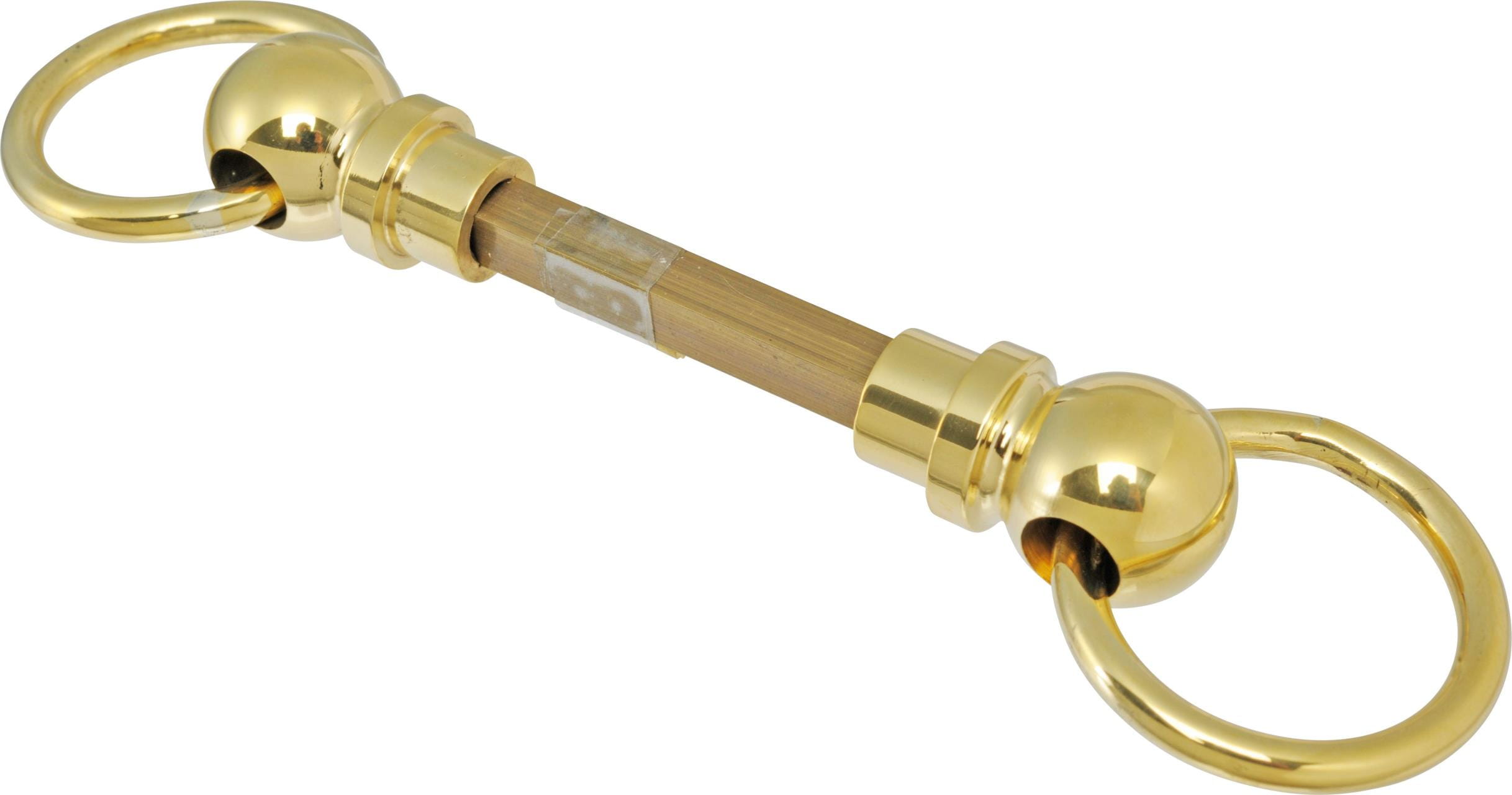 4062-570 Ring/Ring-Drücker für zierliche Schlösser, Messing poliert