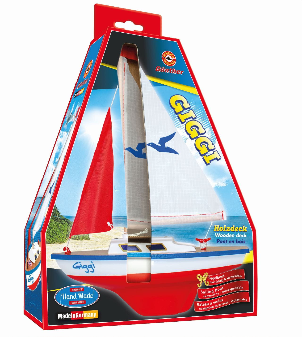 5550-827 Segelboot GIGGI im Karton Segelboot GIGGI 24 x 32 cm