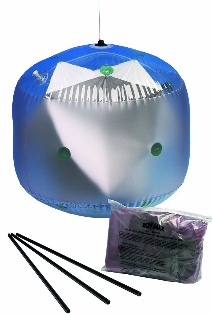3050008 und -018 ECHOMAX EMAO3i aufblasbarer SOLAS-Radarreflektor plus dreiteilige Stange