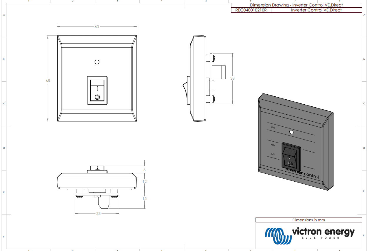 4397-142 Fernbedienung PHOENIX Inverter Control VE.Direct