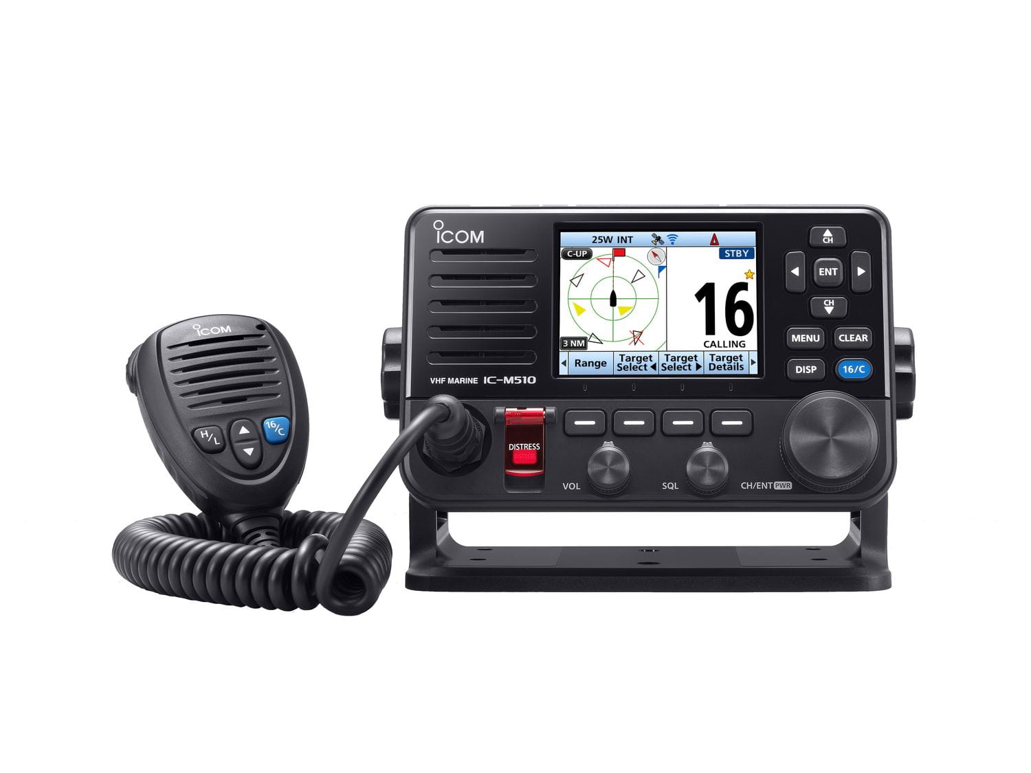 3938-516 ICOM IC-M510E EVO UKW-Seefunkgerät mit GPS, DSC und AIS-Empfänger ICOM IC-M510E EVO VHF marine radio GPS/DSC/AIS