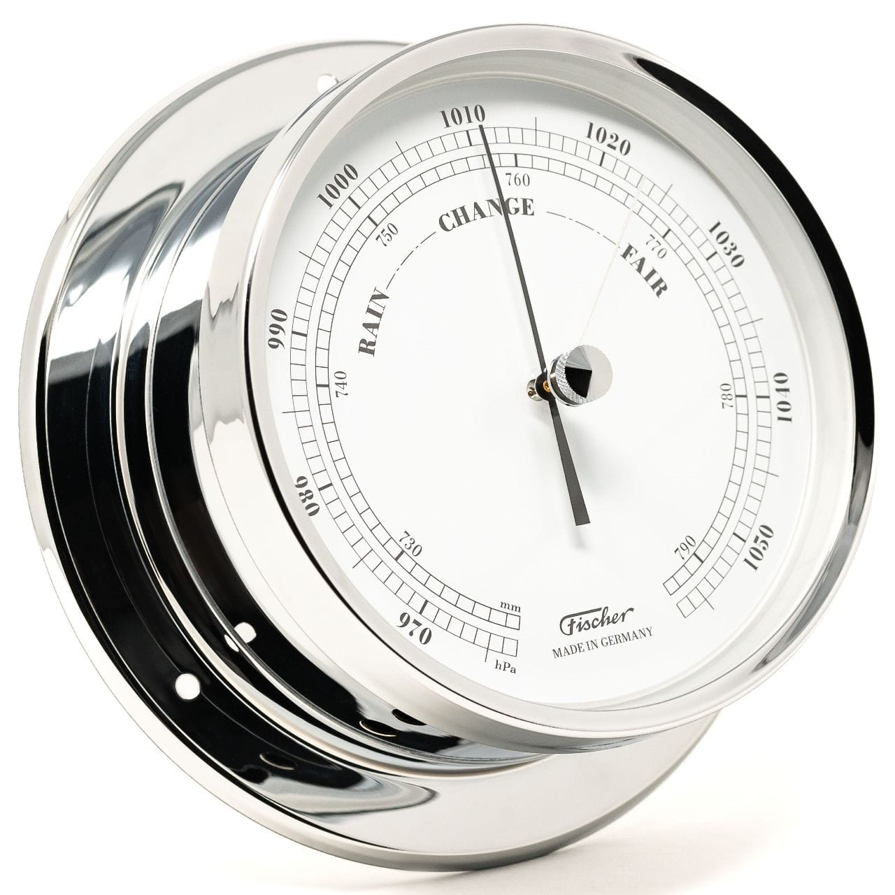 3451-300 FISCHER 1610B-47 Barometer aus verchromtem Messing