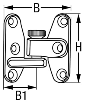 4420-000 Patent - Lukenscharniere Bronze poliert/verchromt