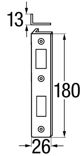 4070*08 Schließwinkel für Schiffs-Einsteckschlösser