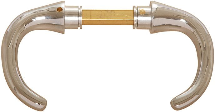 4062-160 Säbeldrücker für zierliche Yachtschlösser, Messing verchromt für Einsteckschloss