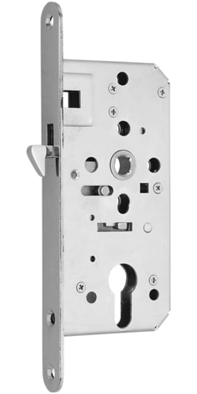 4185-601 Yacht-Schiebetürschloss Profilzylinder, Messing verchromt Yacht slide door lock profile cylinder