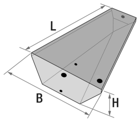 4649*03 Trinkwassertank dreieckig Trinkwassertank dreieckig