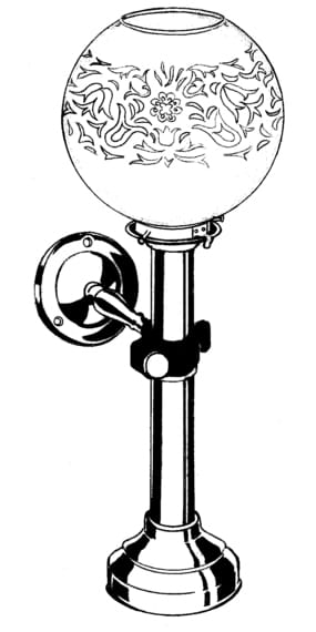 4028-100 Wandarmhalter für DINNER-Leuchte, Messing mit Kunststoff-Klemme