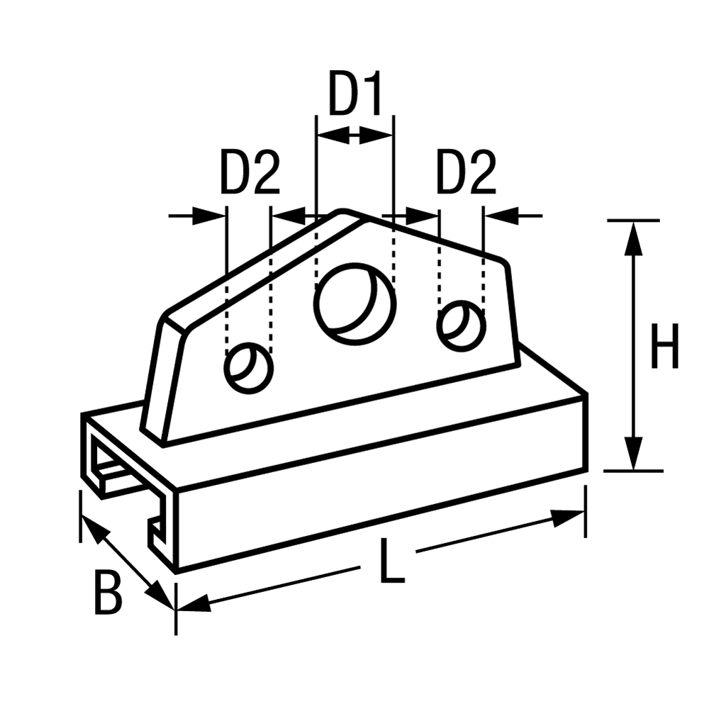 1679*01 Großschot-Travellerschlitten Bronze
