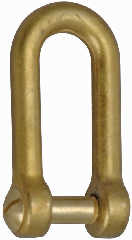 Extra long bronze shackle with slotted pin Extra long bronze shackle with slotted pin