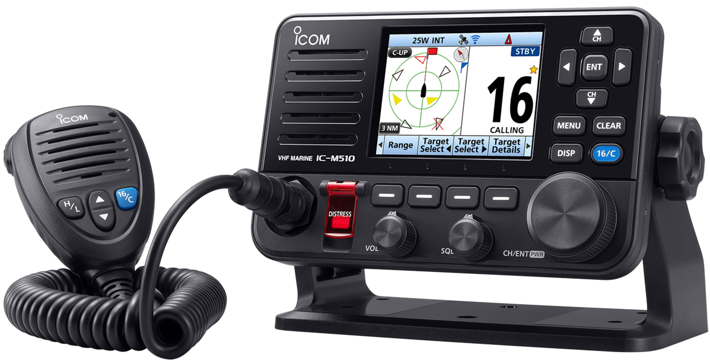 3938-511 ICOM IC-M510E Seefunkgerät mit AIS-Empfänger ICOM IC-M510E VHF radio with AIS-Receiver