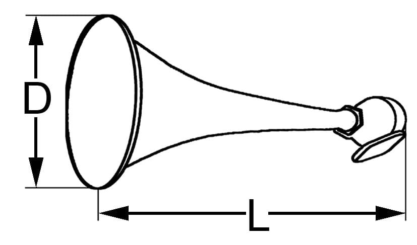 3409*04 MARCO Doppel-Signalhorn Edelstahl EMX1/2 MARCO RIM-N Doppelhorn-Fanfare