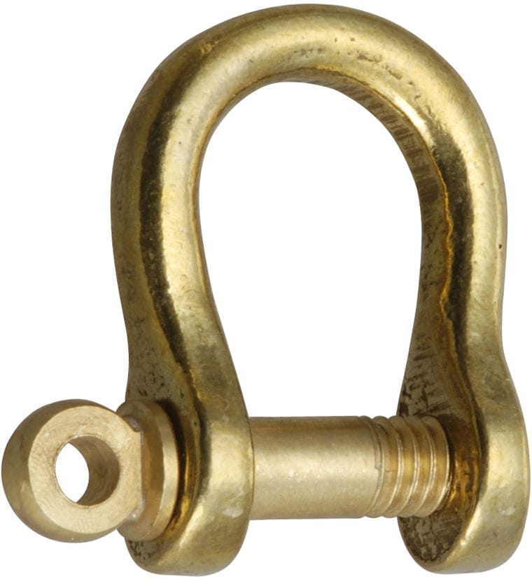 Messingschäkel geschweift Messingschäkel geschweift