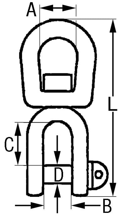 6158*01 Wirbelschäkel WICHARD Auge/Gabel