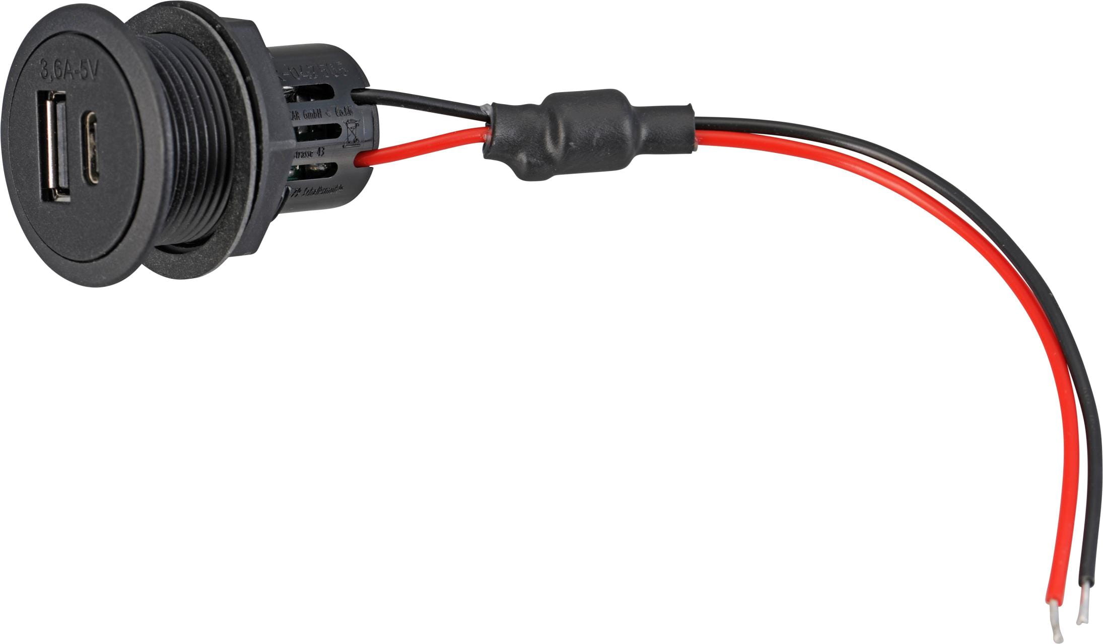 4216-036 USB-A / USB-C Einbau-Steckdose 3,6 A 5V USB-A / USB-C Einbau-Steckdose