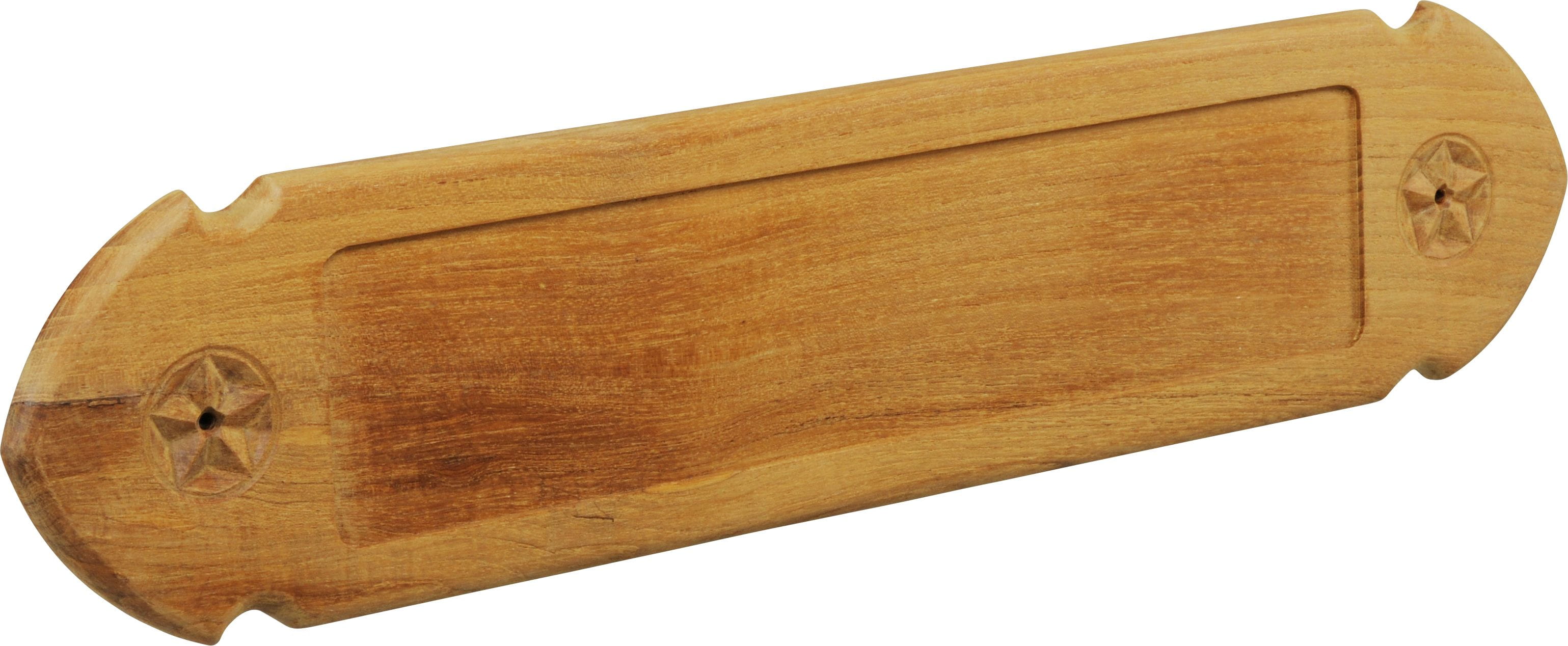 Teak-Schild für Edelstahl-Buchstaben Teak-Schild für Edelstahl-Buchstaben