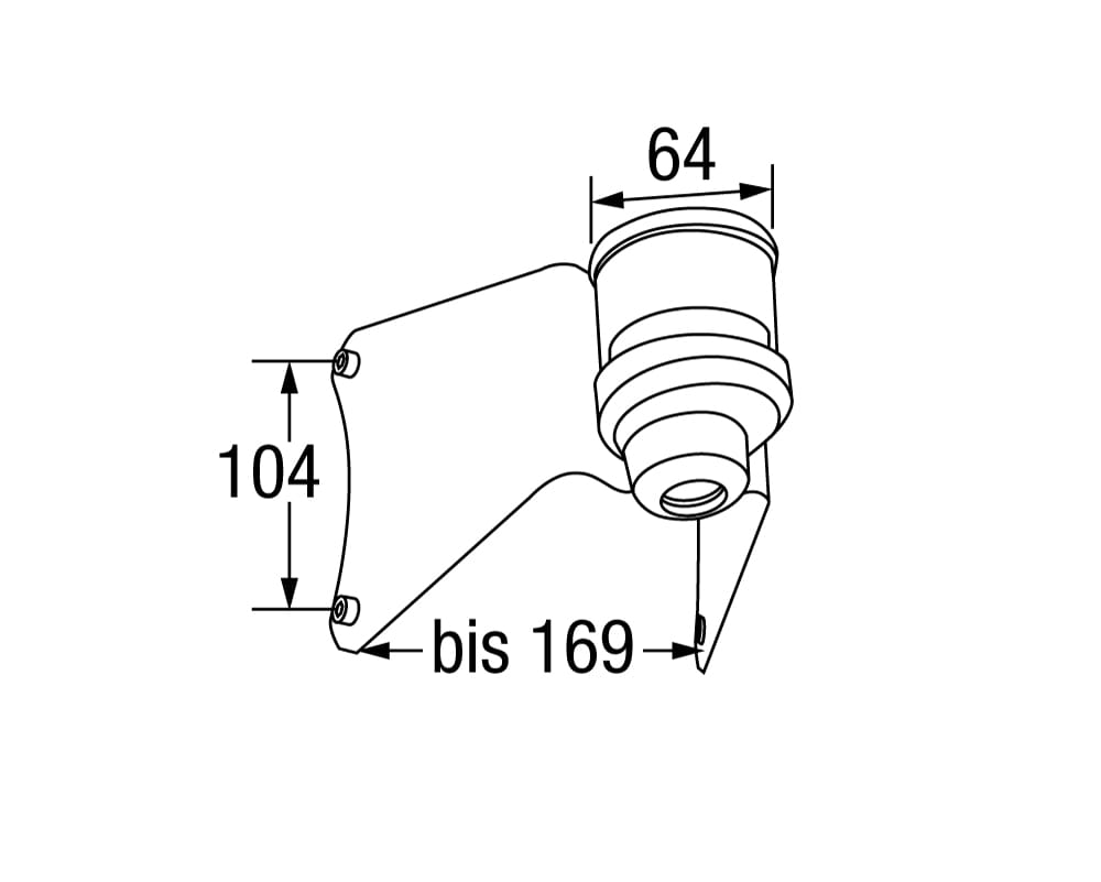 3357*09 K2W LED Topplaterne/Deckstrahler S64 Maße 3357*09 K2W LED Topplaterne/Deckstrahler S64 Maße
