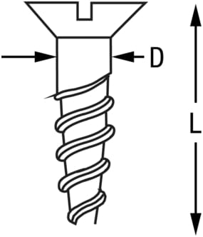 2243*01 Holzschrauben Bronze Senkkopf