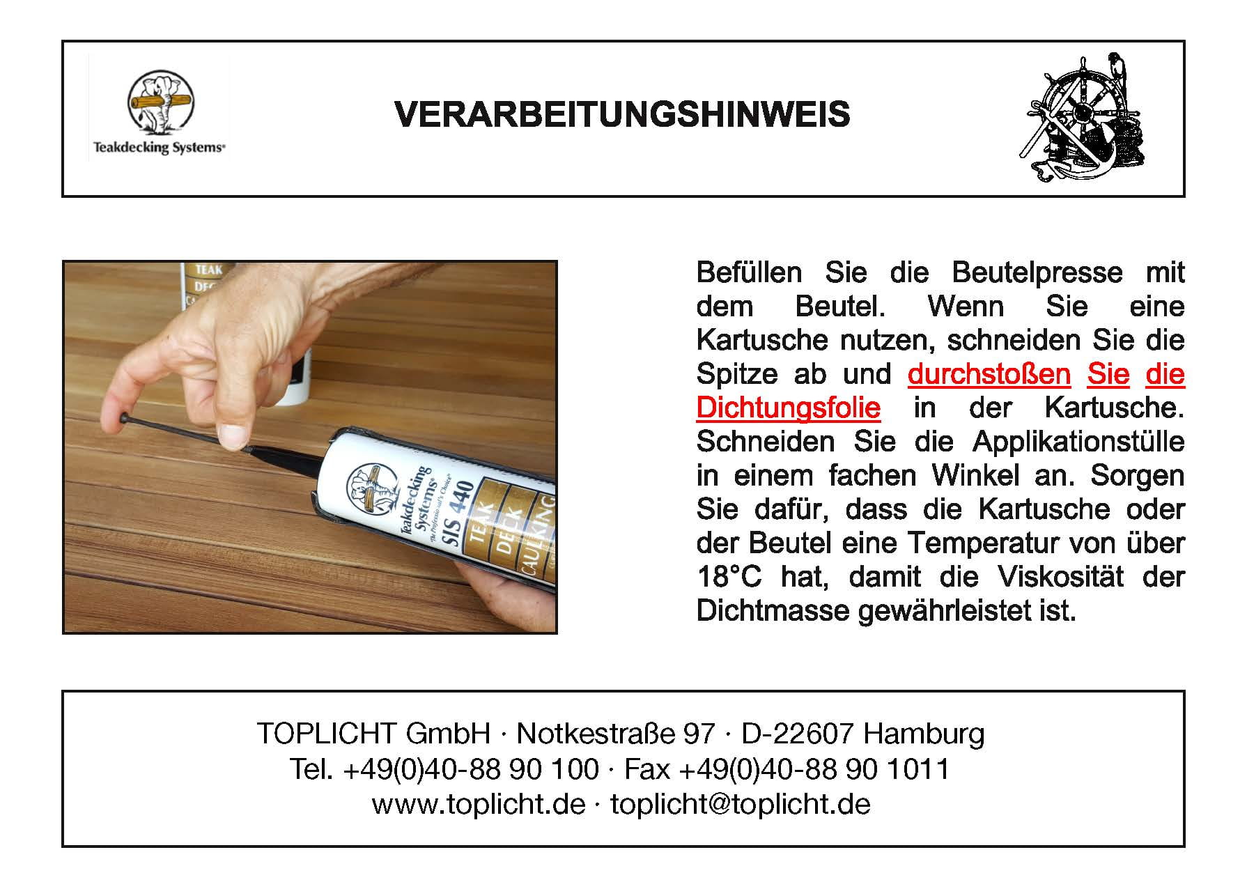 TDS Marine Deck Caulkling Sealant