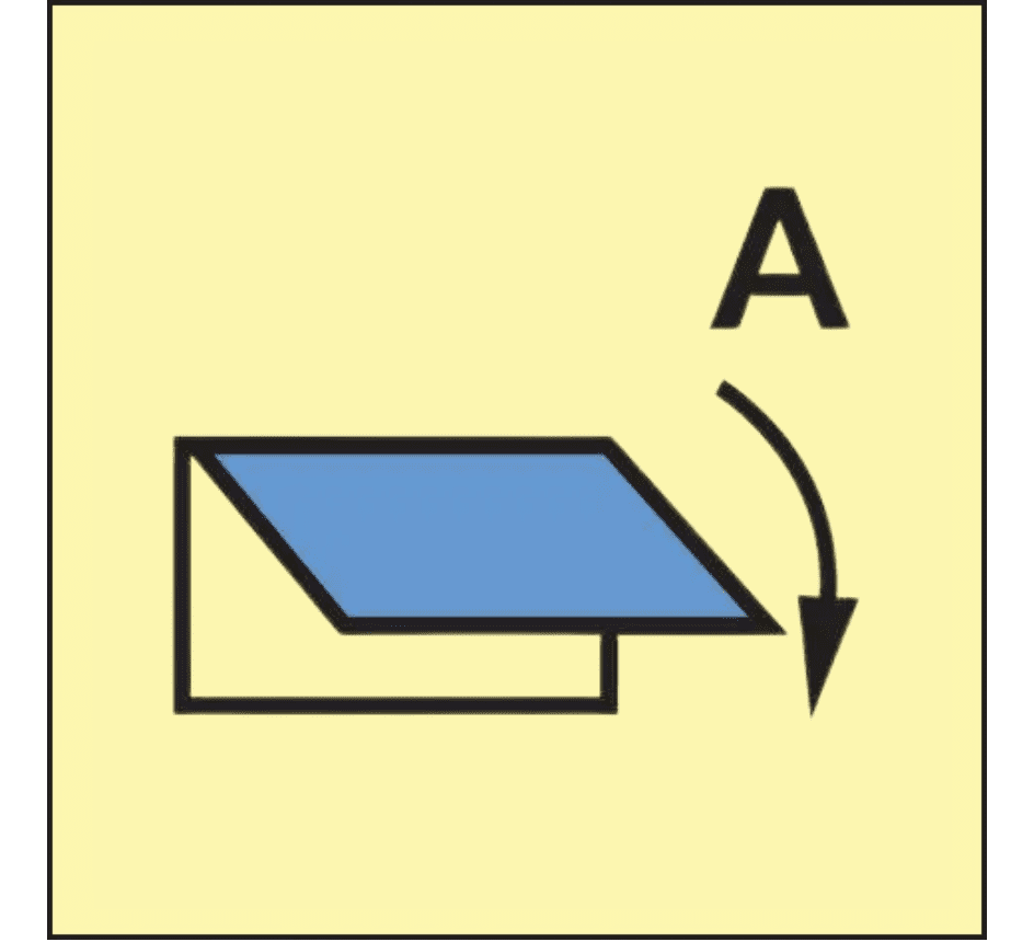 3276-015 Closing device for the accommodation ventilation  IMO-Aufkleber