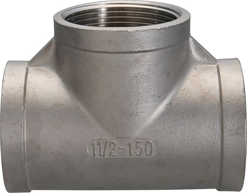 1961*02 T-Stück Edelstahl mit Innengewinde