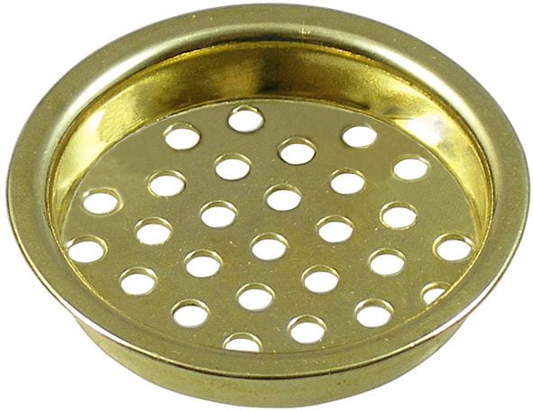 4734-040 Lüftungsrosette mit Löchern, Messing poliert Round Ventilator