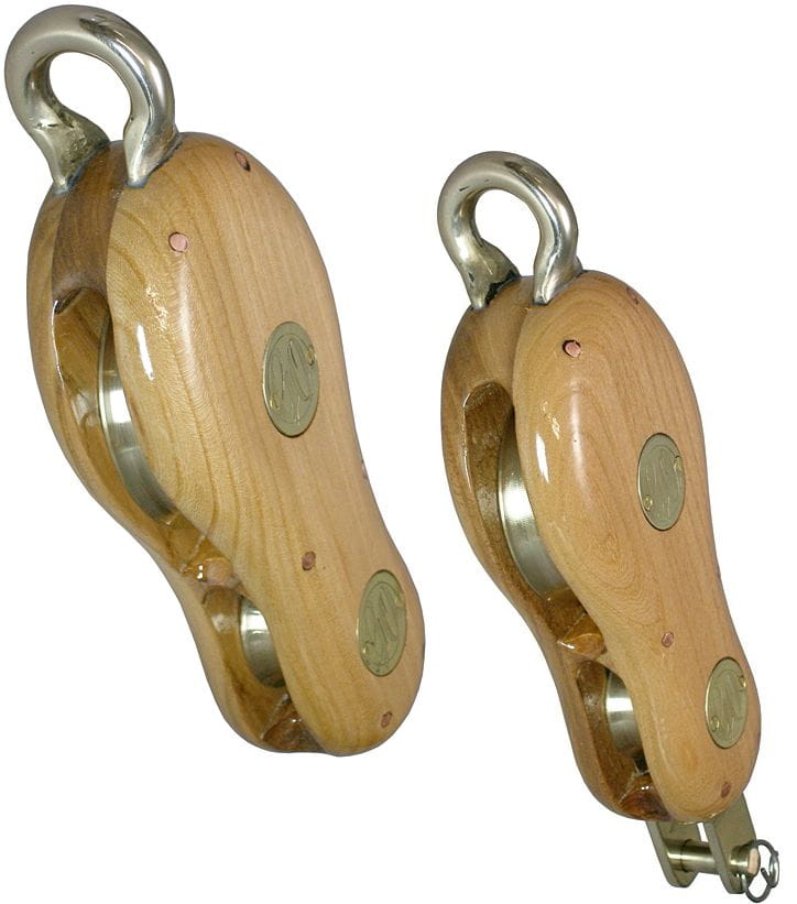 Violinen-Yachtblock Ulme / Bronzebeschlag Violinen-Yachtblock Ulme / Bronzebeschlag