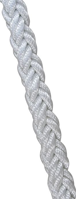 PES-Anker-Squareline 100m-Spule weiß Polyester-Squareline quadratgeflochten 100m-Spule