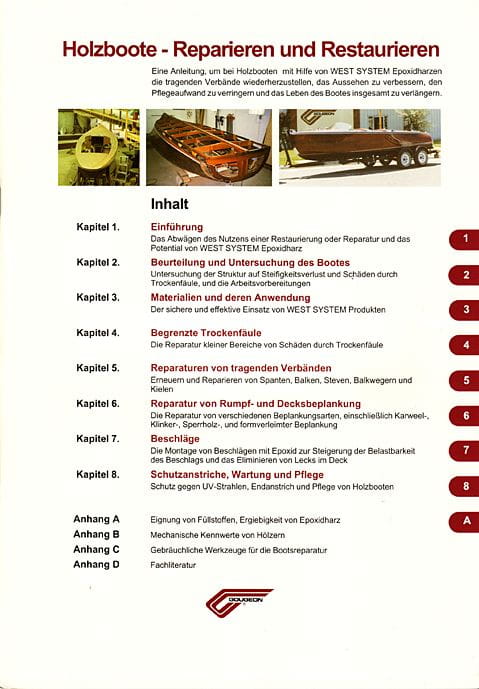 9014*02 Holzboote Restaurieren und Reparieren WEST SYSTEM