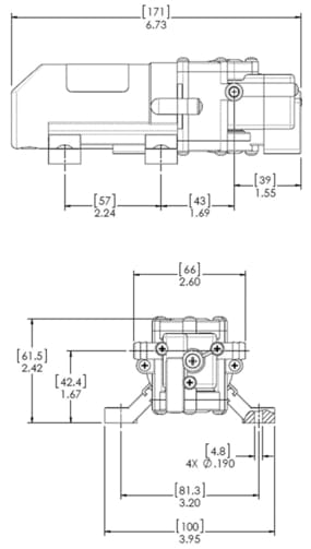 4617*06 SHURFLO LO-FLO automatische Trinkwasserpumpe