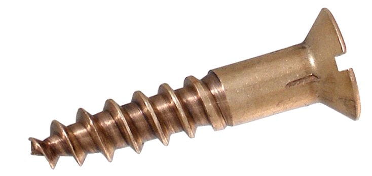 Bronze wood screws with slotted countersunk head Bronze wood screws with slotted countersunk head