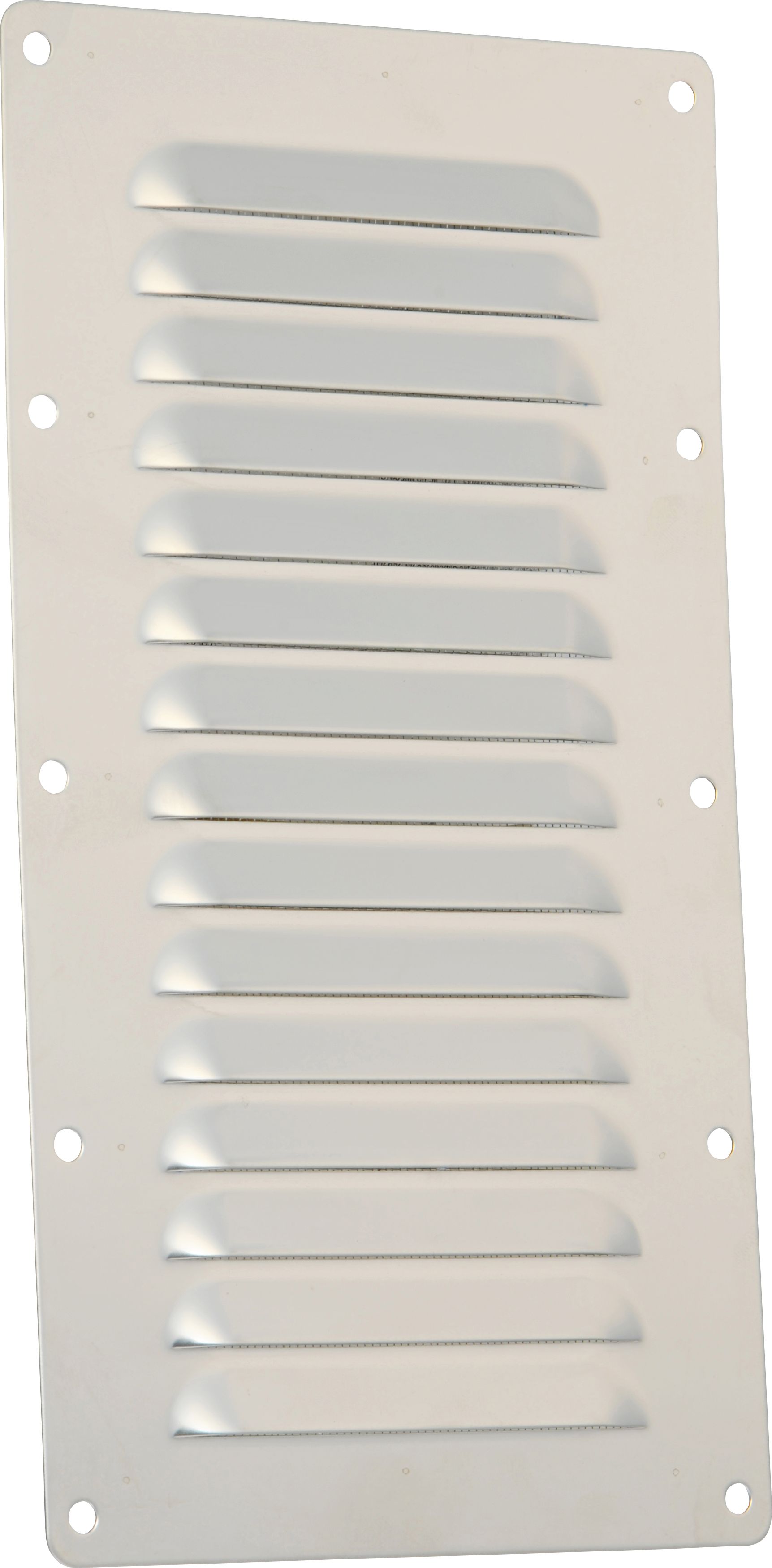 4030-119 Kiemenblech / Lüftungsgitter mit Fliegengitter, Edelstahl Ventilator stainless steel angled