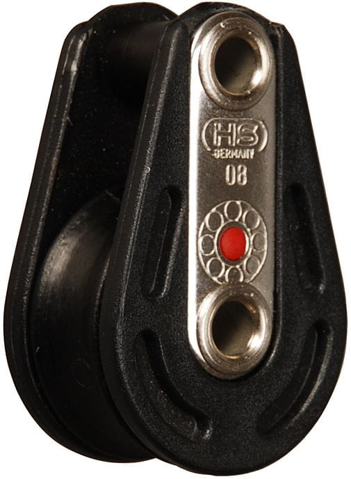 Single sheave ball bearing block with hollow axle Single sheave ball bearing block with hollow axle