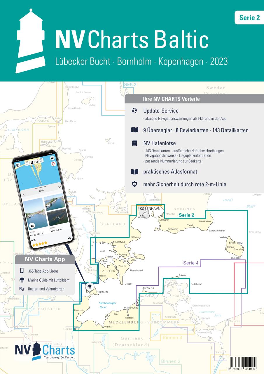 9026-082 NV Atlas Serie 2, Lübecker Bucht Bornholm NV CHARTS Atlas case Baltic Sea Series 1, 2, 3, 5.1, 5.2