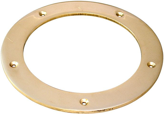 1821-122 Ring für Deckslicht 112 mm DAVEY 2412 Bronze poliert Decksprisma rund/geriffelt 110 mm und Falzrahmen DAVEY